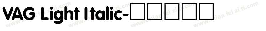 VAG Light Italic字体转换